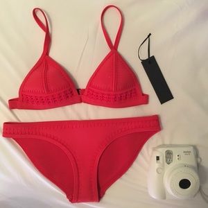 Triangl Swimwear Red Velvet in XS
